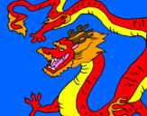 Coloring page Chinese dragon painted byKaitlin