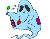 Coloring page Greedy ghost painted bymicah