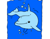 Coloring page Dolphin painted bykelcie