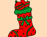 Coloring page Stocking with presents II painted byjohanna