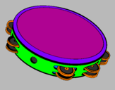 Coloring page Tambourine painted byboom shacalaca