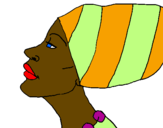 Coloring page Cameroonian woman painted byaiste112