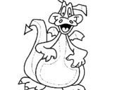 Coloring page Happy dragon painted byThe God Of Freedom