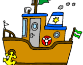 Coloring page Boat with anchor painted byjosedavid