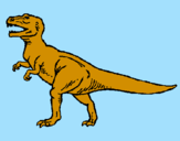 Coloring page Tyrannosaurus Rex painted byrafael