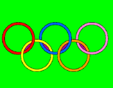 Coloring page Olympic rings painted bysara garritano