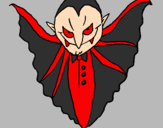 Coloring page Terrifying vampire painted byRICO