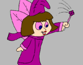 Coloring page Little fairy painted by**ika**