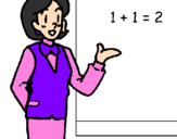 Coloring page Mathematics teacher painted byIsabella