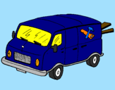 Coloring page Carpenter's van painted bymoshi count