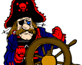 Coloring page Pirate captain painted byjose