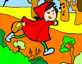Coloring page Little red riding hood 6 painted bymin