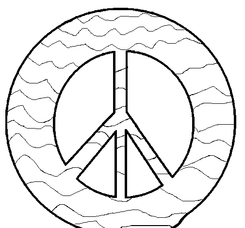 Coloring page Peace symbol painted byJonas