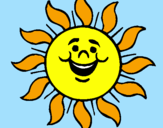 Coloring page Happy sun painted byKay