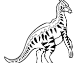 Coloring page Striped Parasaurolophus painted byEPIC Dinosaur