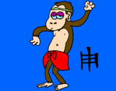 Coloring page Monkey painted byjulio