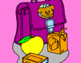 Coloring page Backpack and breakfast painted by1$2$3$4$5$6$7$8$9$10$11$1