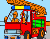 Coloring page Fire engine painted bygabriele