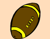 Coloring page American football ball painted byviviana