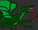 Coloring page Reptile dragon painted bybezzel
