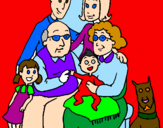 Coloring page Family  painted bymelody