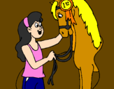 Coloring page Winning horse painted byuaemimi
