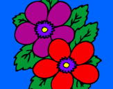 Coloring page Flowers painted byashley
