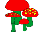 Coloring page Mushrooms painted bylana