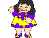 Coloring page Doll painted bymichele
