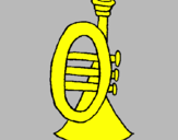 Coloring page Trumpet painted byMarga