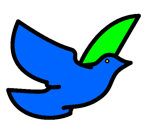 Coloring page Dove of peace painted bydominic