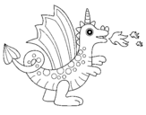 Coloring page Happy dragon II painted byKOKORO