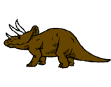 Coloring page Triceratops painted byzaro