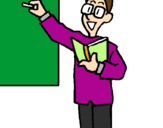 Coloring page Teacher at the board painted bysuvii