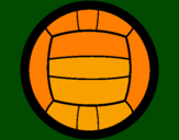 Coloring page Volleyball painted by`cc