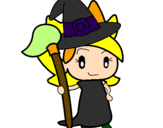 Coloring page Witch Turpentine painted byangelina