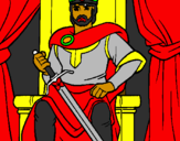 Coloring page King painted bySAM