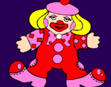 Coloring page Clown with big feet painted byyoeli
