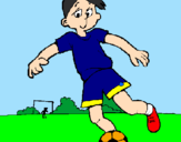 Coloring page Playing football painted byRay Ihsan