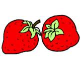 Coloring page strawberries painted bySue