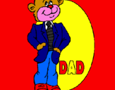 Coloring page Father bear painted byarlene