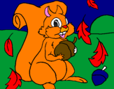 Coloring page Squirrel painted bygenesis