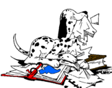 Coloring page Naughty dalmatian painted byOliver A