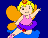 Coloring page Fairy painted byEduarda