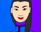 Coloring page Young Chinese woman painted byfanisssss???????