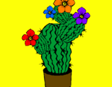 Coloring page Cactus flowers painted byRosalea