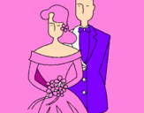 Coloring page The bride and groom II painted by12344444567890qwertyuiiop
