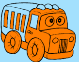 Coloring page Truck painted byn%uFFFDra