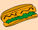 Coloring page Hot dog painted byMarga