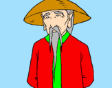 Coloring page Chinese man painted byuaemimi